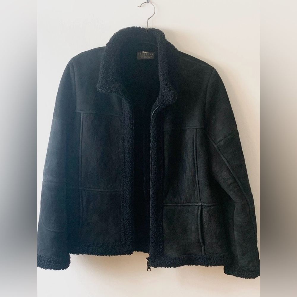 Black Shearling Jacket 100% lambskin